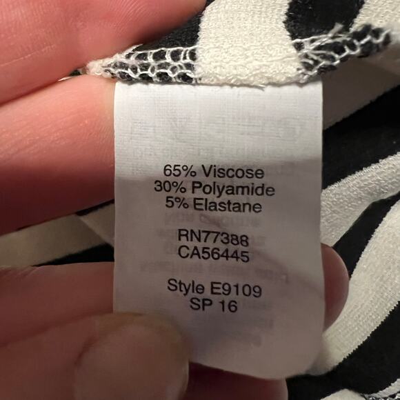 Madewell Dress Womens XXS Sleeveless A line Striped Afternoon black off-white - Picture 9 of 9